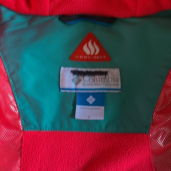 Columbia Kids L 14/16 Hooded Omni Heat Coat Teal & Pink - Picture 8 of 16